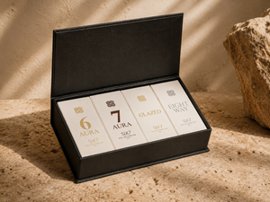 A luxury Discovery Set of four Zannis Eau De Parfum fragrances